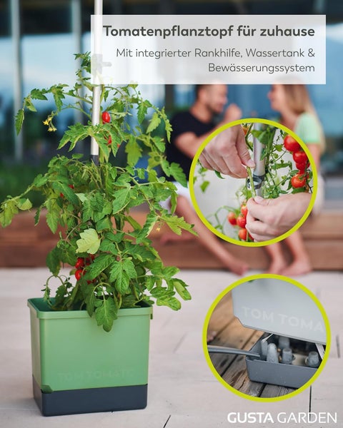 Tomatenpflanztopf für Zuhause mit Rankhilfe und Bewässerungssystem