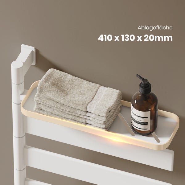 Handtuchhalter mit Ablage, Handtücher und Seifenspender