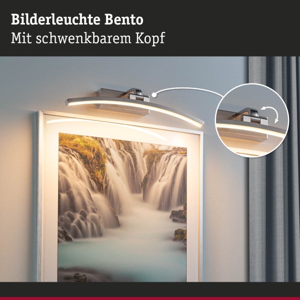 LED Bilderleuchte Bento 3000K 480lm 230V 8,5W Alu gebürstet