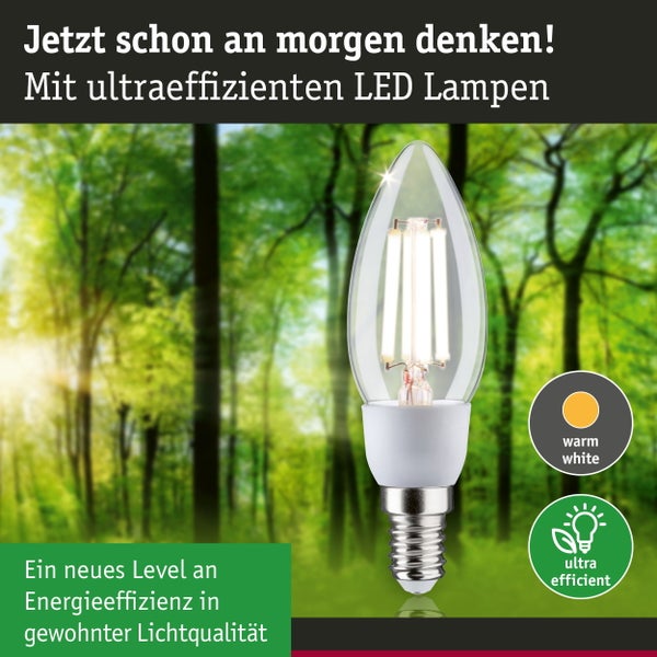 Eco-Line Filament 230V LED Kerze E14 525lm 2,5W 3000K Klar
