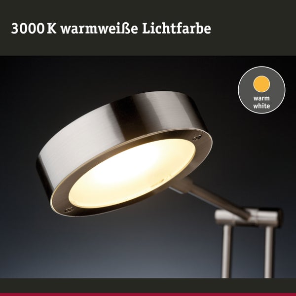 LED Schreibtischleuchte Zed 3000K 359lm 5W Eisen gebürstet