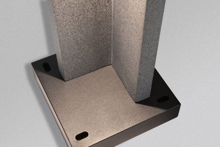 LED Pollerleuchte Concrea IP65 450mm 3000K 6,8W 200lm 230V Schwarzer Sandstein Beton