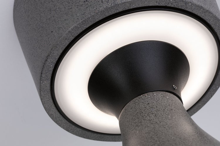 LED Lichtobjekt Concrea IP65 210mm 3000K 5,5W 350lm 230V Schwarzer Sandstein