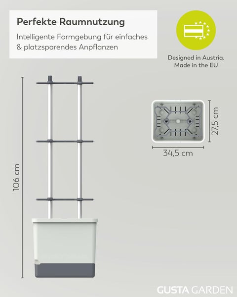 Gusta Garden Pflanzkasten mit Rankhilfe, Maße