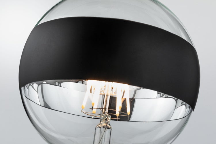 Modern Classic Edition Standard 230V LED Globe Ringspiegel E27 640lm 6,5W 2700K dimmbar Ringspiegel Schwarz matt