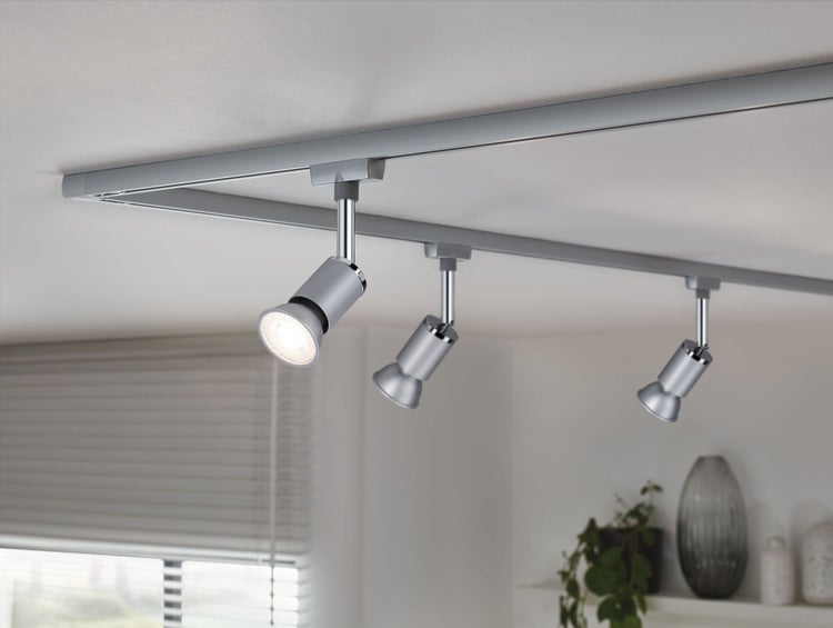 Set Standard 230V LED Reflektor GU10 3er-Set 3x460lm 3x7W 2700K dimmbar Chrom matt