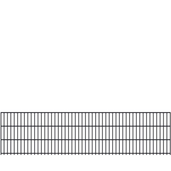 Doppelstabzaunmatte Draht: 8/6/8 mm Breite: 2,5 m Höhe: 630 mm Anthrazit