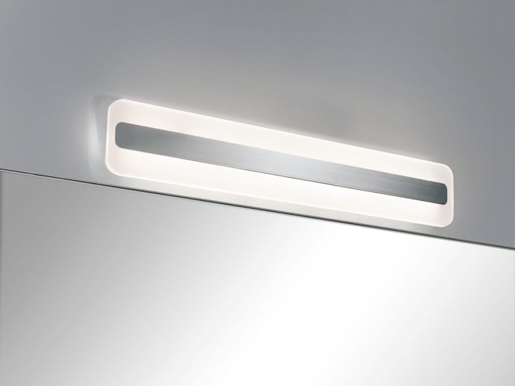 LED Spiegelleuchte Lukida IP44 3000K 650lm 230V 9W Chrom, Weiß