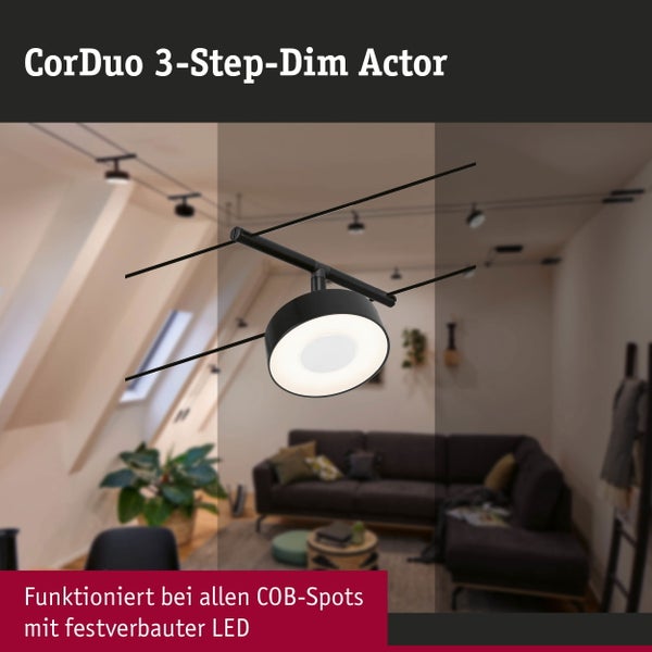 CorDuo Seilsystem 3-Step-Dim 3 Stufen Dimmer Weiß