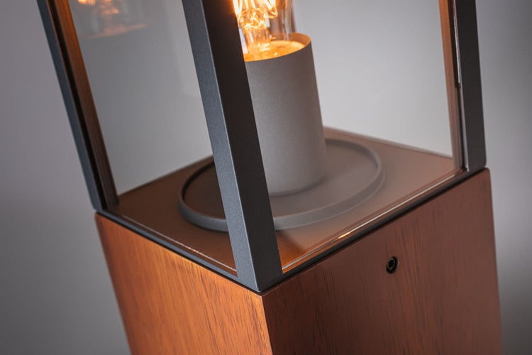 Lichtobjekt Timba IP44 eckig 600mm max. 60W 230V Holz E27 Holz