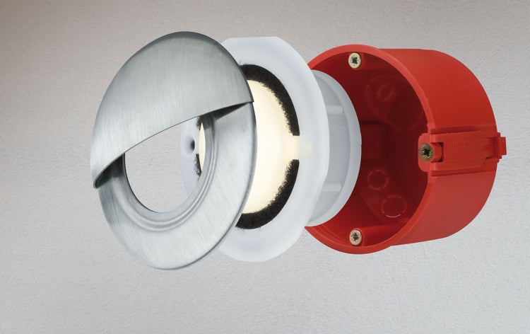 LED Wandeinbauleuchte Special Line IP65 rund 76mm 1,4W 140lm 230V 3000K Opal
