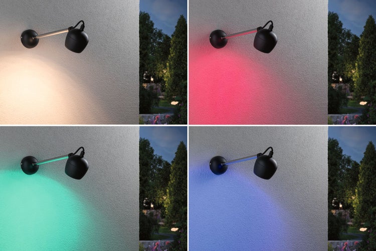 Wandleuchte mit verschiedenen Farbeinstellungen