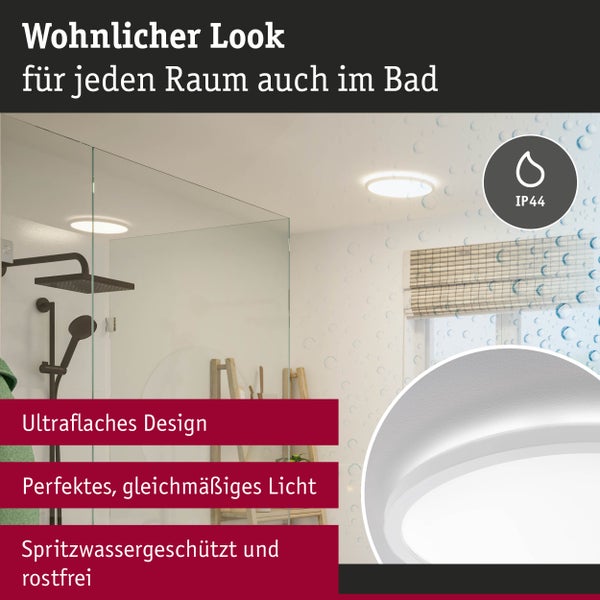 LED Panel Atria Shine Backlight IP44 rund 293mm 16W 1600lm 4000K Weiß