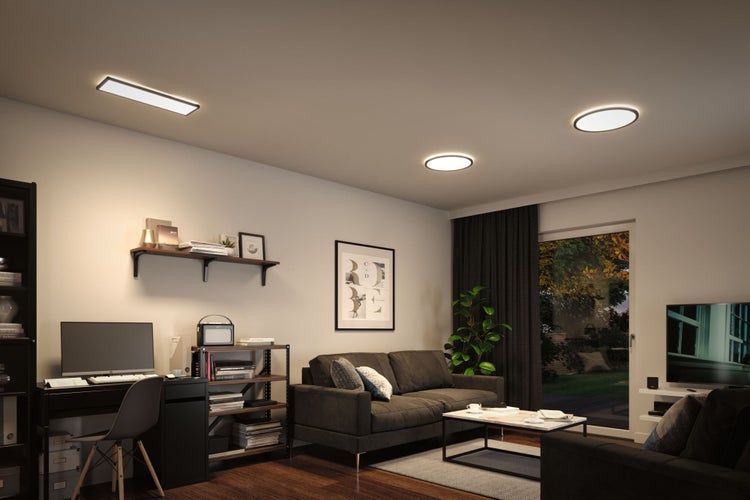 LED Panel 3-Step-Dim Atria Shine Backlight rund 420mm 22W 2300lm 4000K Schwarz dimmbar