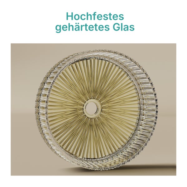 Runde Lampenabdeckung aus gehärtetem Glas