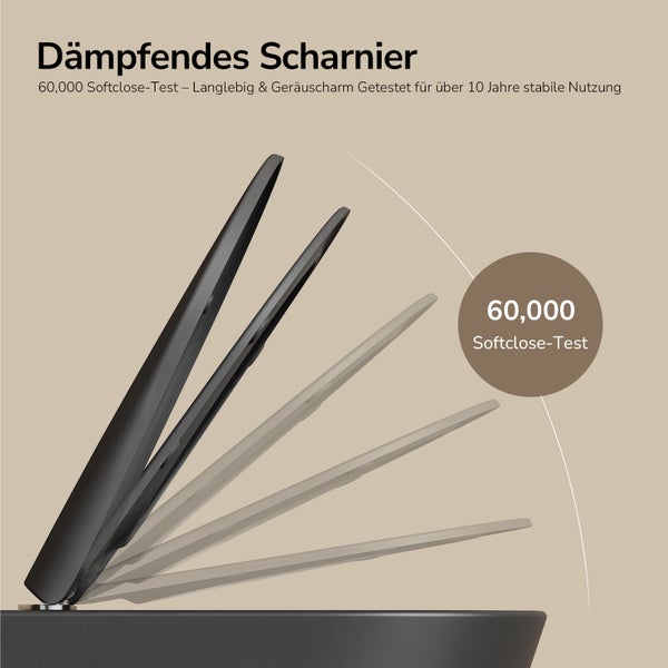 Gedämpftes Scharnier mit Softclose-Funktion für langsames, geräuscharmes Schließen