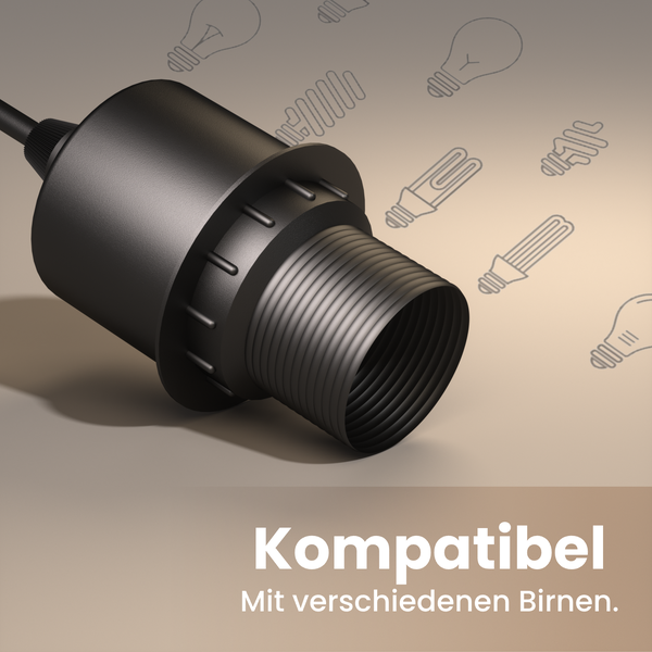 EMKE Retro Pendelleuchte E27, 37x37 cm, Hängelampe mit verformbarem Metallschirm, industrielle Deckenlampe aus Eisen mit 120 cm Kabel, für Esszimmer, Wohnzimmer, Schlafzimmer (ohne Leuchtmittel)