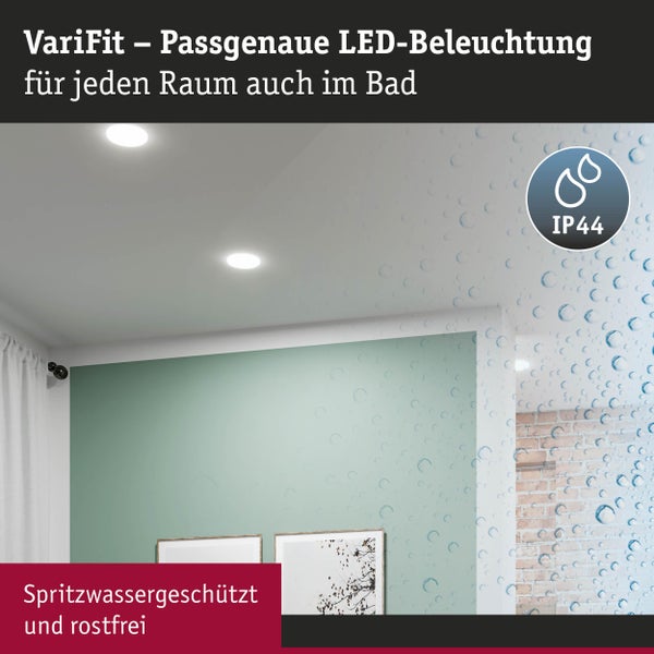 VariFit LED-Beleuchtung im Badezimmer mit Spritzwasserschutz und IP44-Schutzart