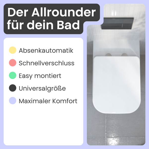 Drei Schritte zum passenden WC-Sitz: Form prüfen, Maße messen und Design auswählen.