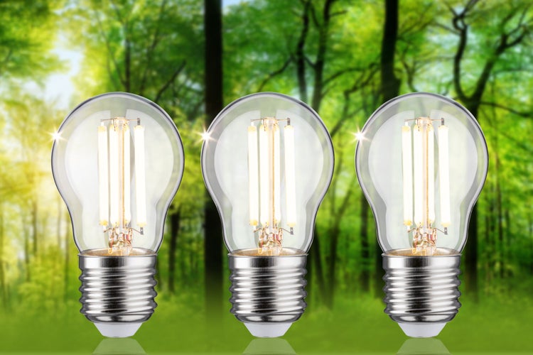 Eco-Line Filament 230V LED Tropfen E27 3er-Set 80mm 525lm 2,5W 3000K Klar