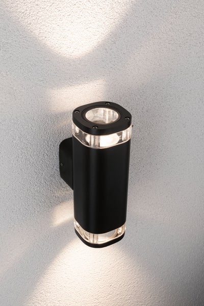 Außenwandleuchte Colum seewasserresistent IP44 80x112mm max. 2x20W 230V Anthrazit Aluminium