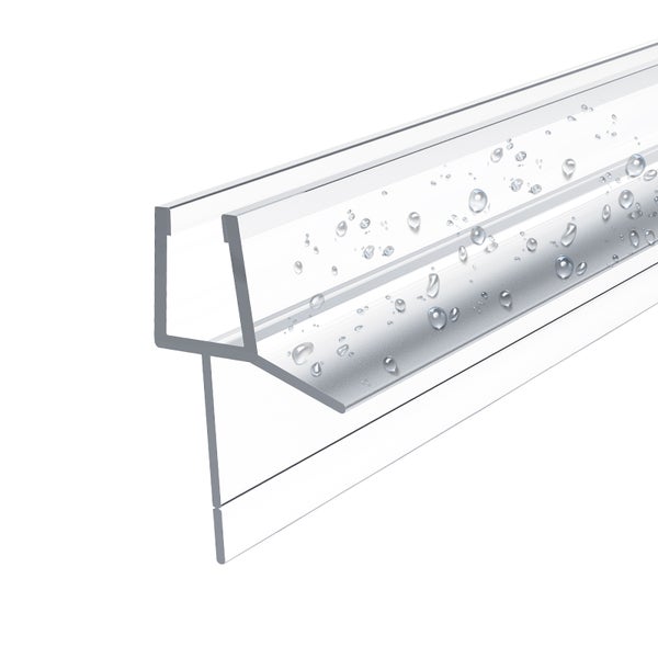 EMKE Ersatzdichtung Wasserabweiser Duschdichtung Schwallschutz Duschkabine Bad, 4-6mm Glas 600mm