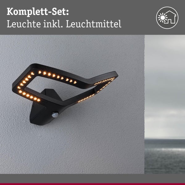 Komplettset: LED Außenwandleuchte mit Bewegungsmelder