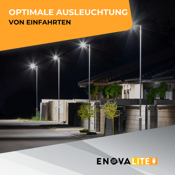 ENOVALITE LED Straßenleuchte 30W Straßenlampe 5000K Neutralweiß Parkplatzleuchte 4200lm IP65