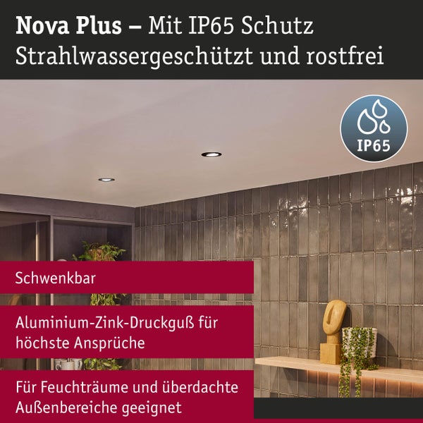 Nova Plus Einbaustrahler im Badezimmer mit IP65 Schutz