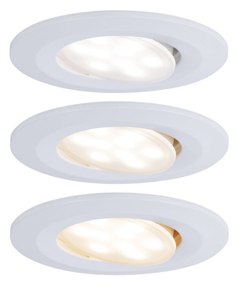 LED Einbauleuchte Calla schwenkbar IP65 rund 90mm 30° 5W 400lm 230V White Switch Weiß matt