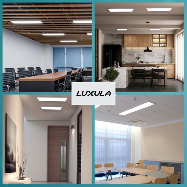 LUXULA LED-Panel 120x30cm Deckenleuchte 36W 3600lm Neutralweiß Flimmerfrei UGR<22 für Büro & Arbeitsräume