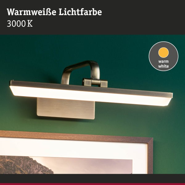 LED Bilderleuchte Renan 3000K 600lm 230V 9,5W Altmessing