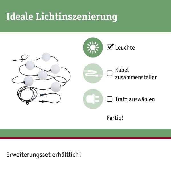 Dekorative Lichterkette für den Aussenbereich