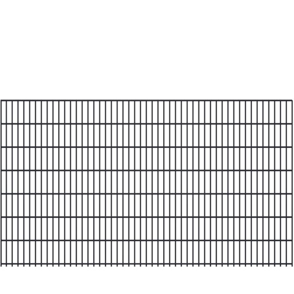 Doppelstabzaunmatte Draht: 8/6/8 mm Breite: 2,5 m Höhe: 1430 mm Anthrazit