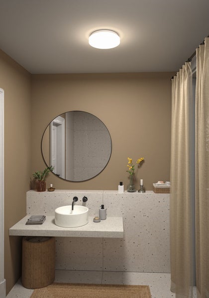 LED Deckenleuchte Luiana Dämmerungsgesteuerter Bewegungsmelder (HF) IP44 3000 - 5700K 1750lm 230V 16,5W dimmbar Weiß