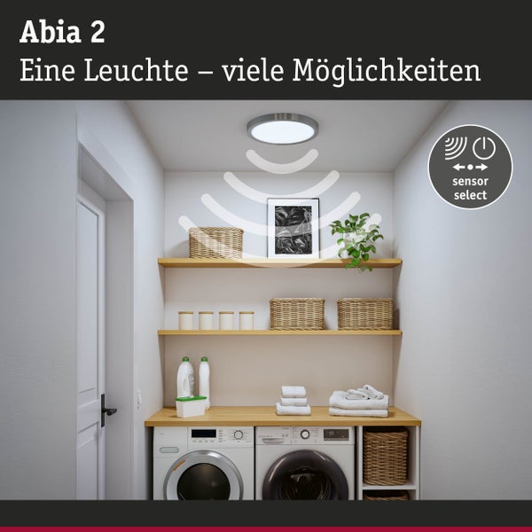 Abia 2 Deckenleuchte im Waschraum mit Sensor Select Funktion.