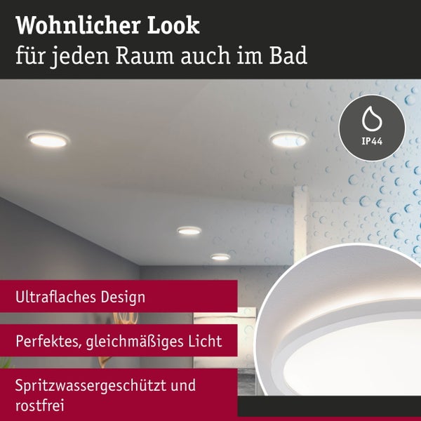 LED Panel Atria Shine Backlight IP44 rund 190mm 11,2W 850lm 3000K Weiß