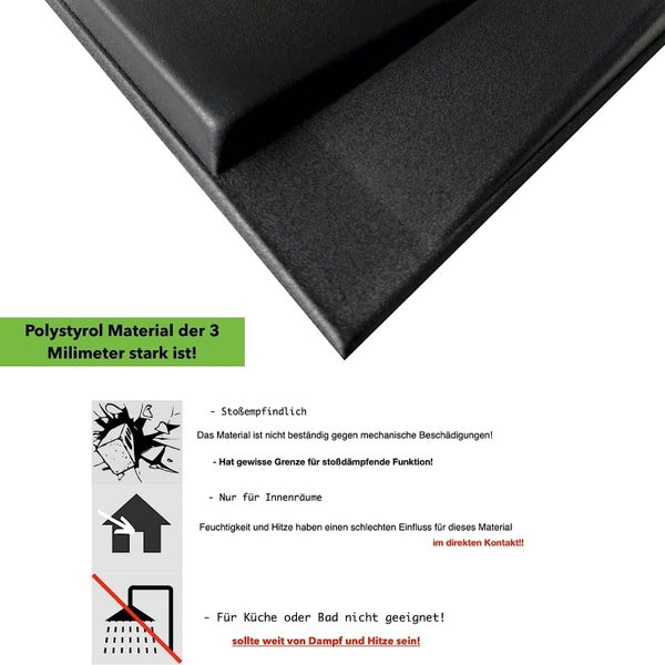 Polystyrol XPS Styropor 3D Paneelen Deckenpaneelen Dekoren 50x50cm 3mm stärke Tetris Schwarz