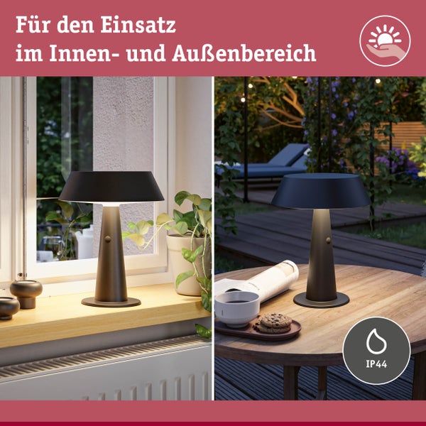 Solar LED Tischleuchte Soala 2700K 165lm 2,1W Anthrazit