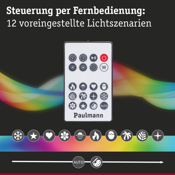 Paulmann Fernbedienung zur Steuerung von 12 voreingestellten Lichtszenarien