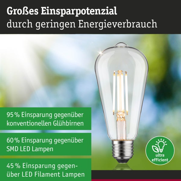 Eco-Line Filament 230V LED Kolben ST64 E27 806lm 4,3W 3000K dimmbar Klar