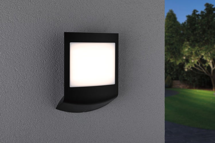 LED Außenwandleuchte Smart Home Zigbee 3.0 Padea Dämmerungssensor insektenfreundlich IP44 198x71mm Tunable Warm 8,2W 550lm 230V Anthrazit Kunststoff