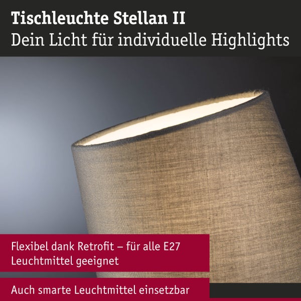 Tischleuchte Stellan II mit E27 Fassung