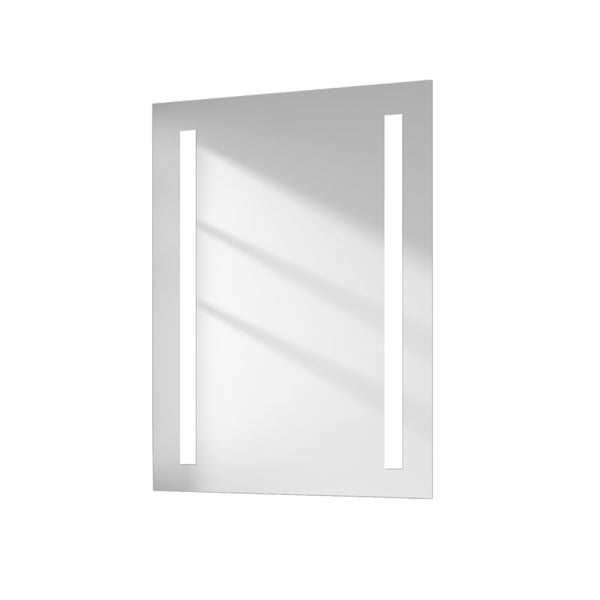 EMKE Badspiegel mit Beleuchtung 70x50 cm, Kaltweiß, Wandanschluss, IP44, integrierter LED Spiegel, HD-Spiegelfläche, horizontal & vertikal montierbar, für Bad