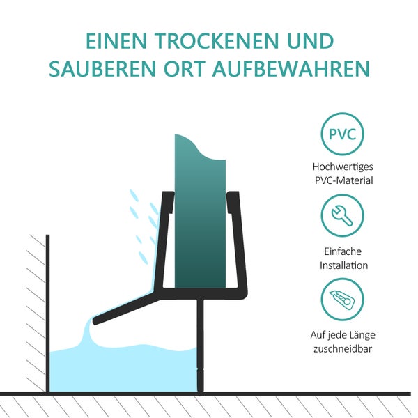 EMKE Ersatzdichtung Dichtkeder Für 4-6mm Glasdicke Wasserabweiser 800mm Duschdichtung Duschkabine Mit Abreißbare Dichtungslippe