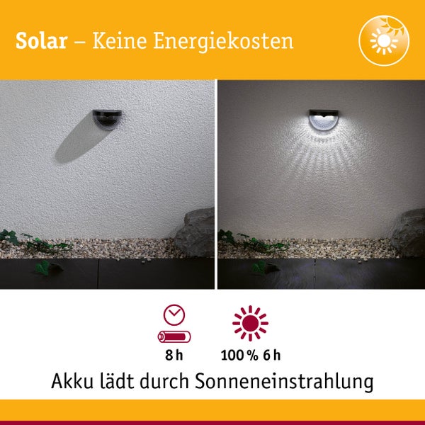 Solar LED Wegeleuchte Mimmo IP44 6500K 18lm Schwarz