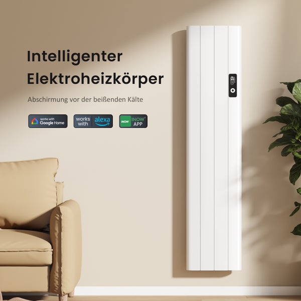 Intelligenter Elektroheizkörper zur Wandmontage mit digitalem Bedienfeld
