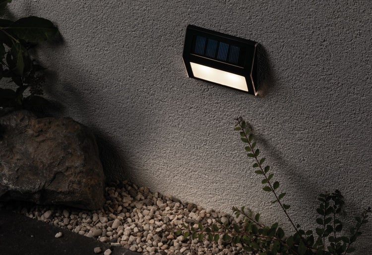 Set Solar LED Treppenleuchte Dayton 2er-Set IP44 3000K 3x2lm Anthrazit