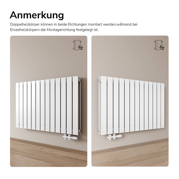 Heizkörper mit flexibler Montageausrichtung