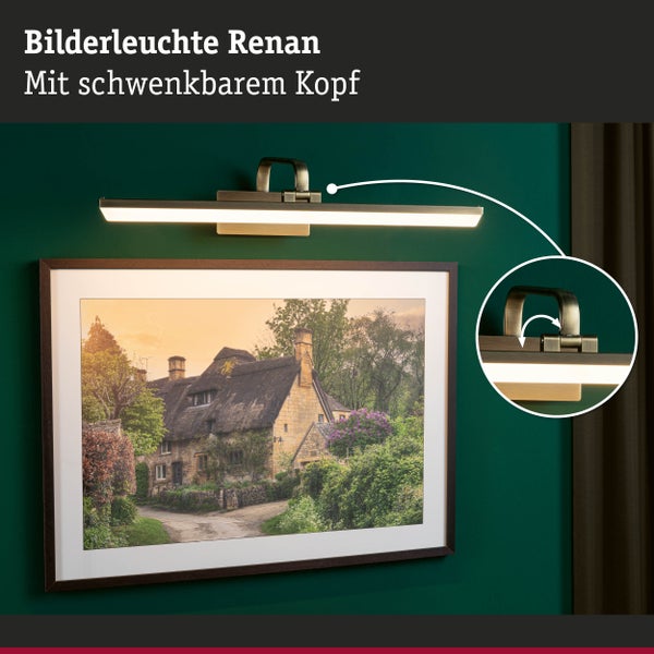 LED Bilderleuchte Renan 3000K 880lm 230V 11W Altmessing